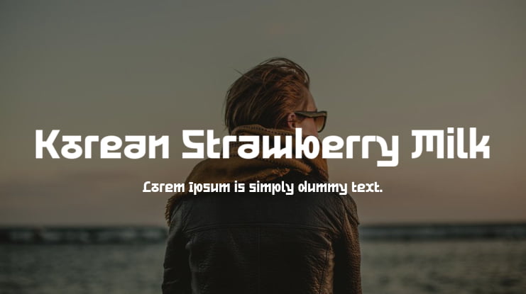 Korean Strawberry Milk Font