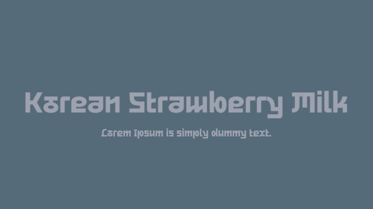 Korean Strawberry Milk Font