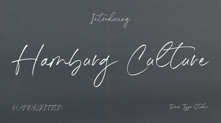 Hamburg Culture Font