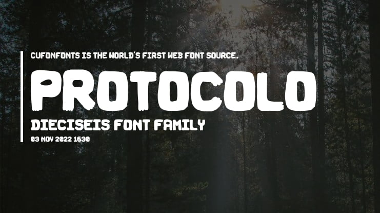 Protocolo Dieciseis Font