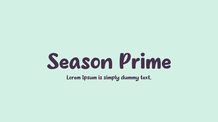 Season Prime Font