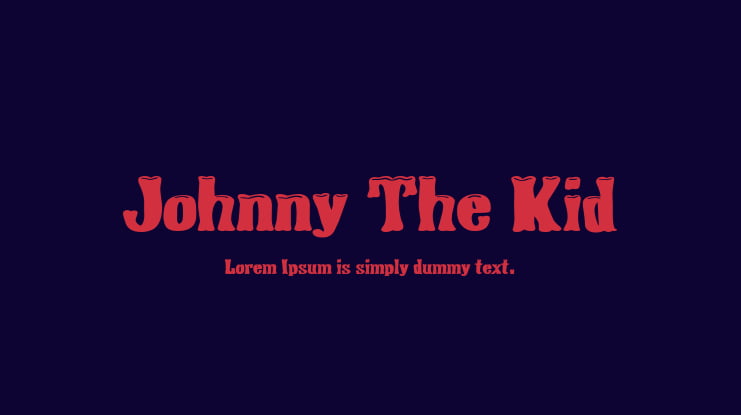 Johnny The Kid Font