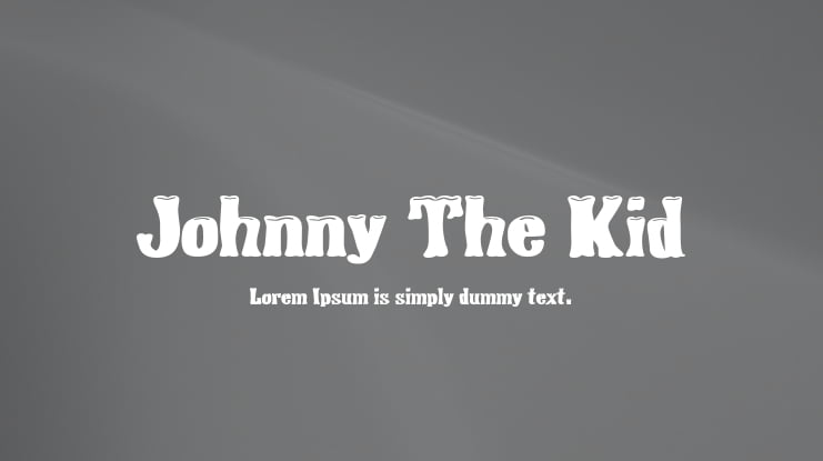 Johnny The Kid Font