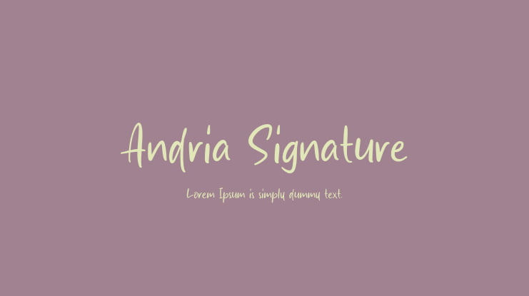 Andria Signature Font