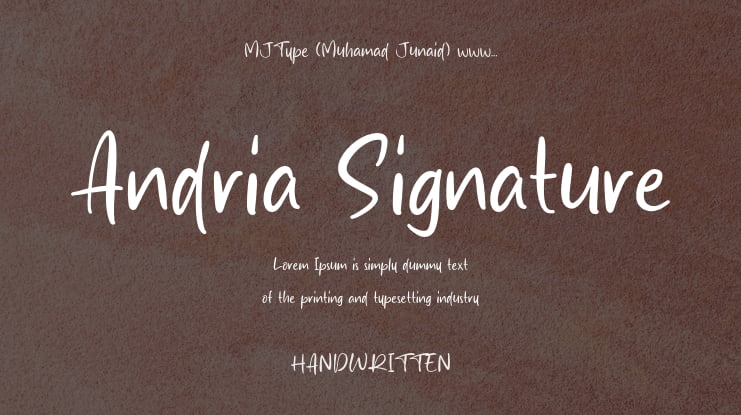 Andria Signature Font