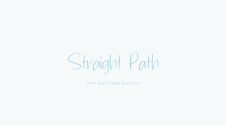 Straight Path Font