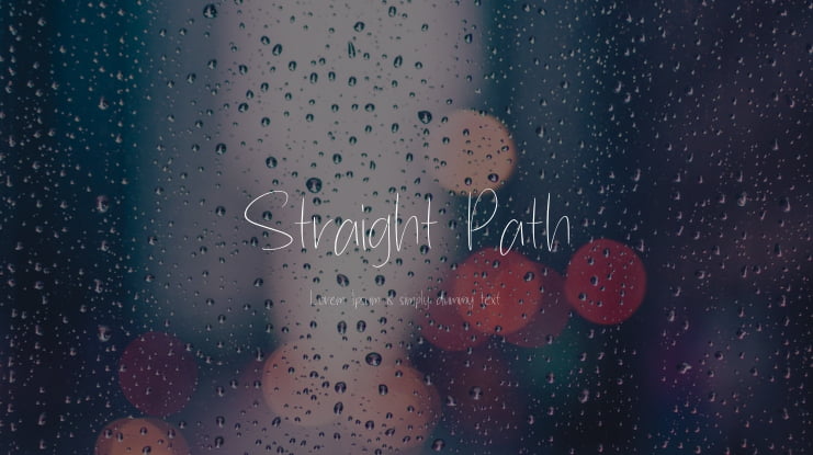 Straight Path Font