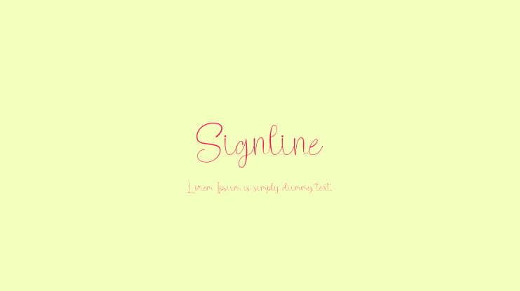 Signline Font