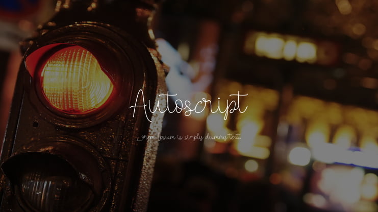 Autoscript Font