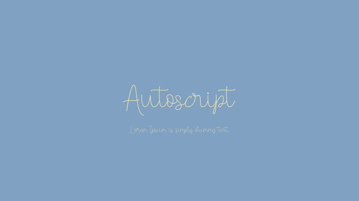 Autoscript Font