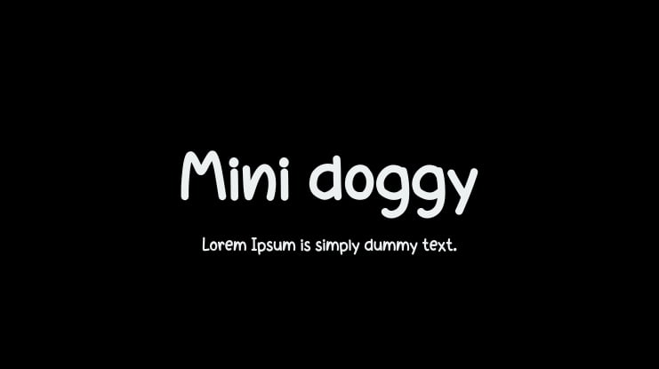 Mini doggy Font