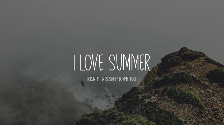 I Love Summer Font