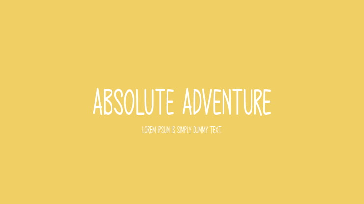 Absolute Adventure Font