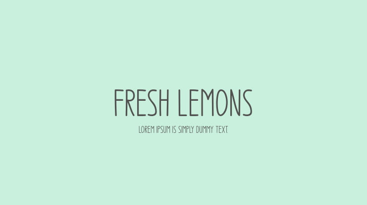 Fresh Lemons Font