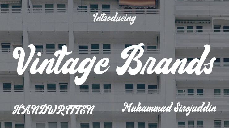 Vintage Brands Font