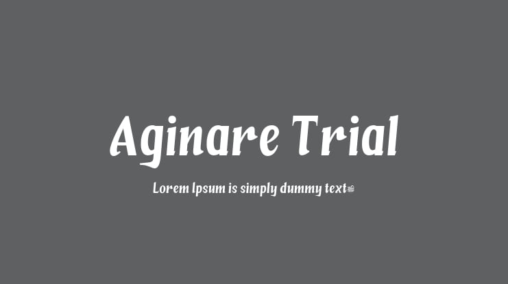 Aginare Trial Font