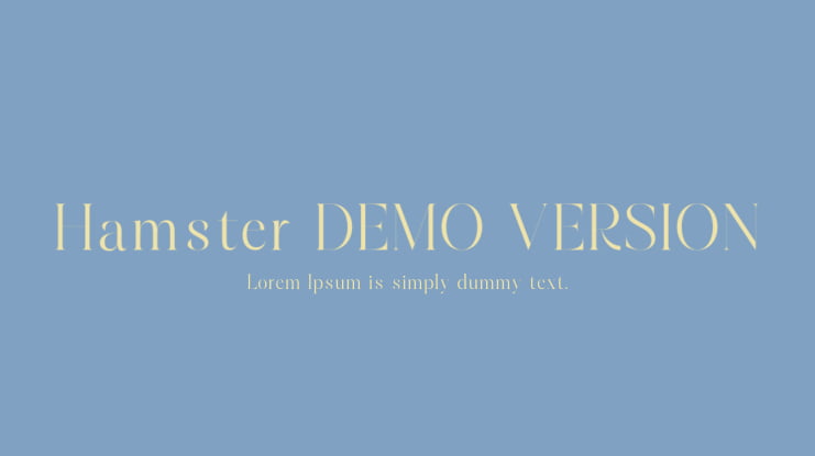 Hamster DEMO VERSION Font Family