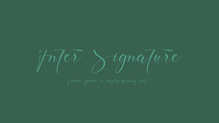 Inter Signature Font