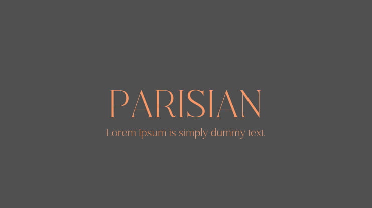 PARISIAN Font