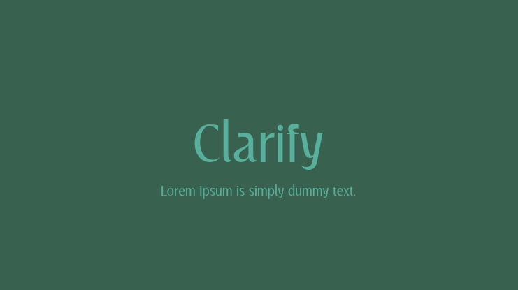 Clarify Font