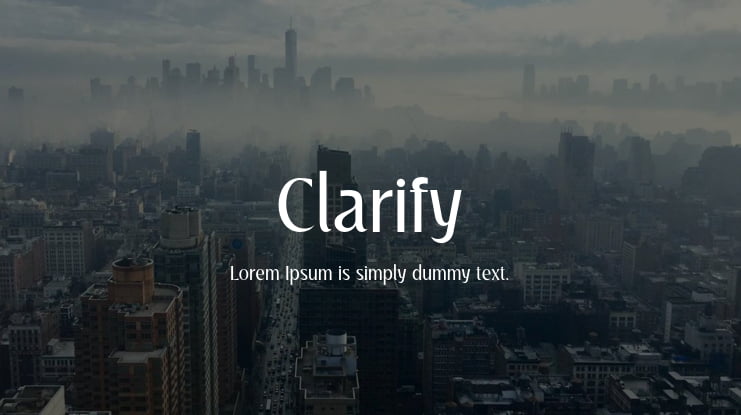 Clarify Font