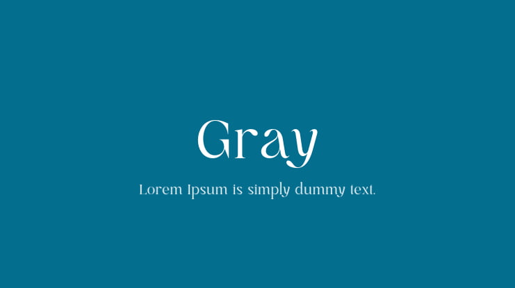 Gray Font