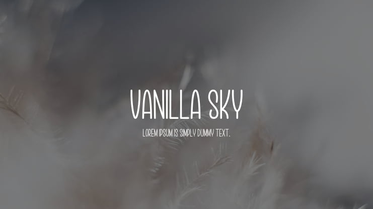 Vanilla Sky Font