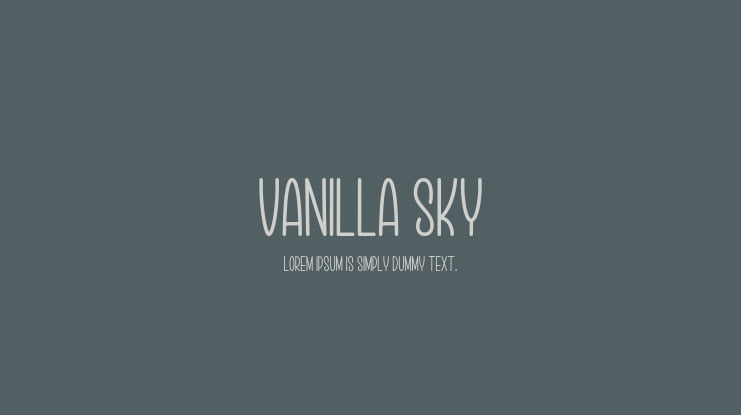 Vanilla Sky Font