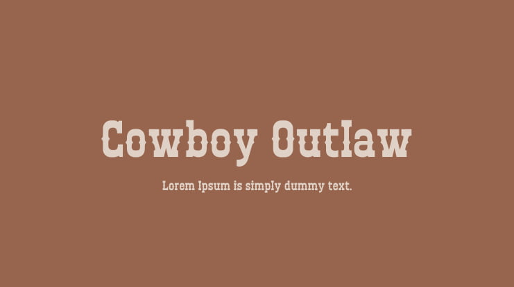 Cowboy Outlaw Font Family