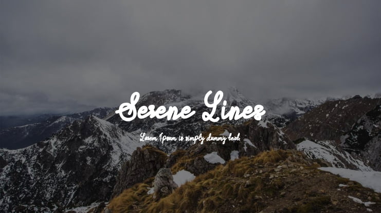 Serene Lines Font