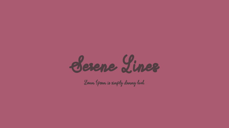 Serene Lines Font