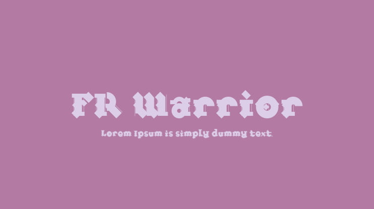 FR Warrior Font