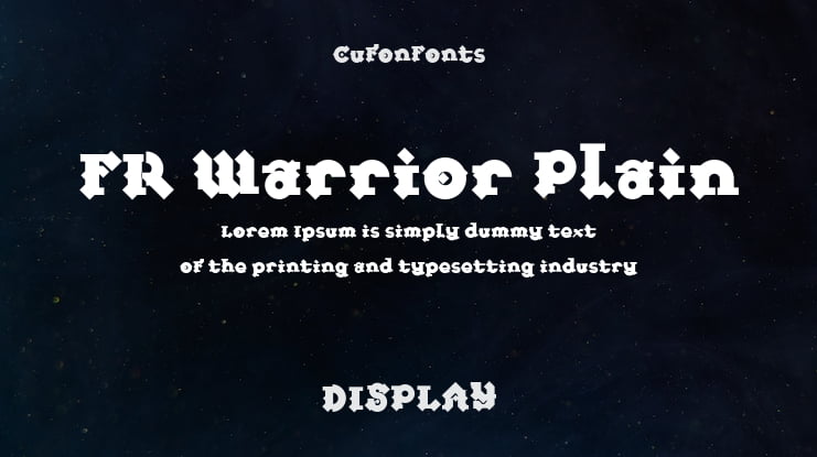 FR Warrior Plain Font