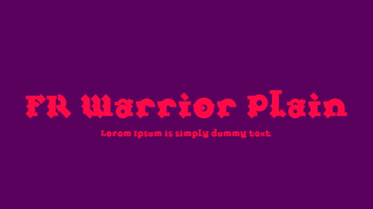 FR Warrior Plain Font