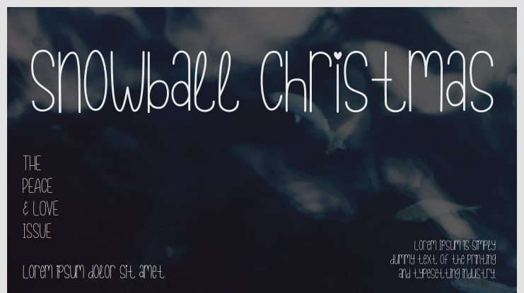 Snowball Christmas Font