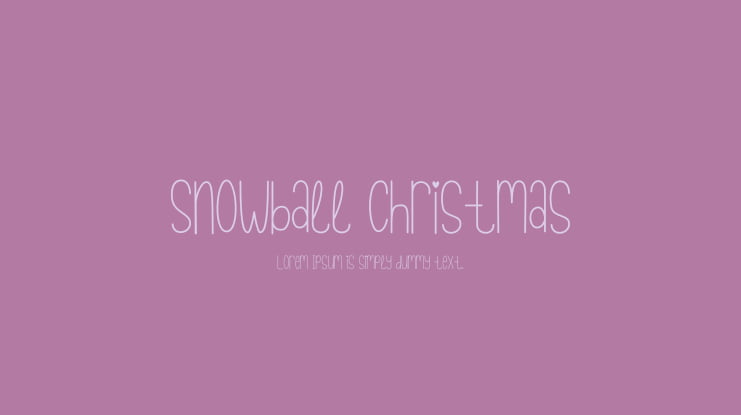 Snowball Christmas Font