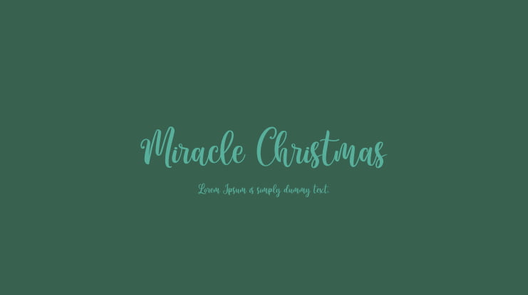 Miracle Christmas Font