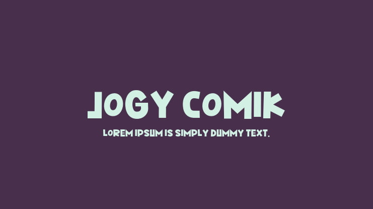 Jogy Comik Font