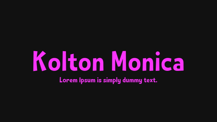 Kolton Monica Font