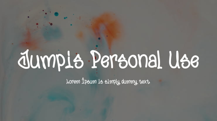 Jumpis Personal Use Font Family