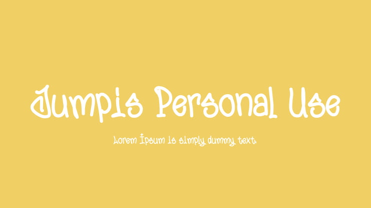 Jumpis Personal Use Font Family