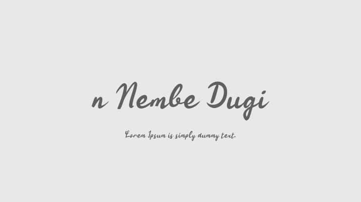 n Nembe Dugi Font