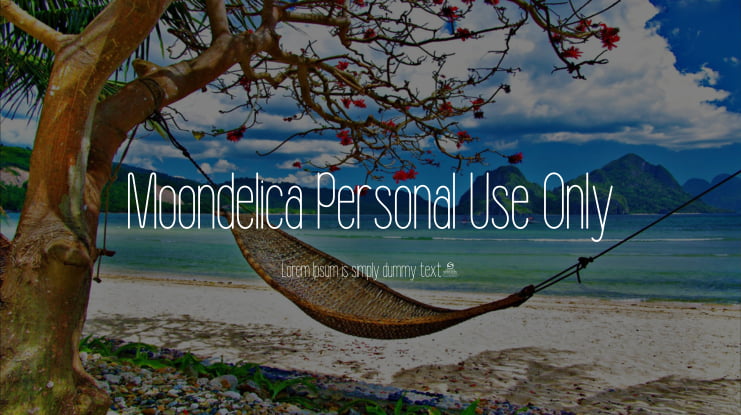 Moondelica Personal Use Only Font