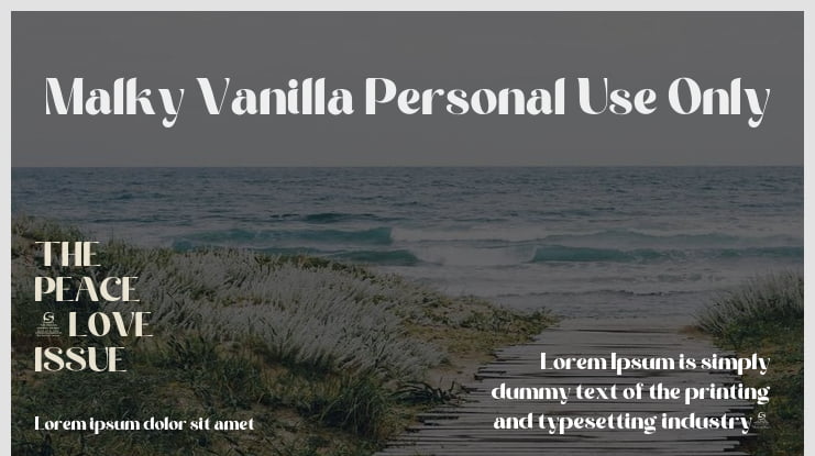 Malky Vanilla Personal Use Only Font