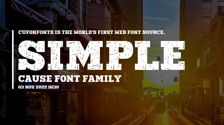 Simple Cause Font