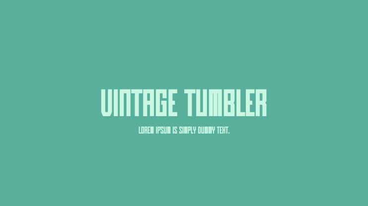 Vintage Tumbler Font