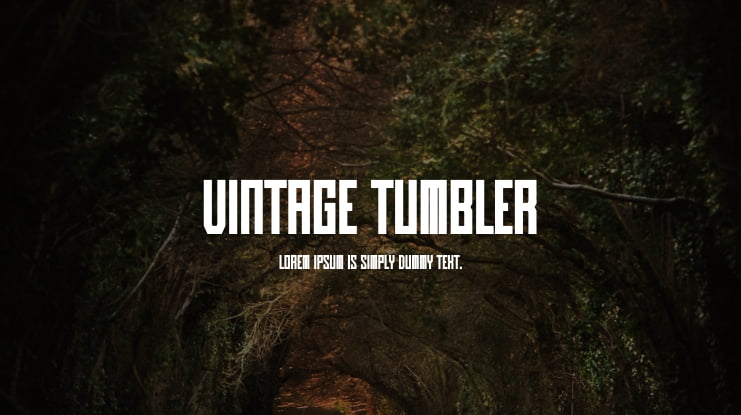 Vintage Tumbler Font