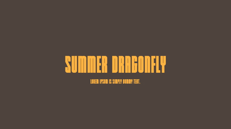 Summer Dragonfly Font