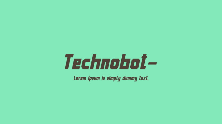 Technobot- Font