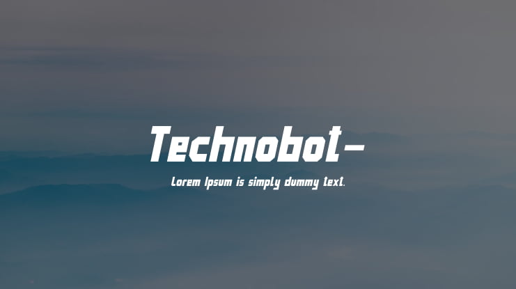 Technobot- Font